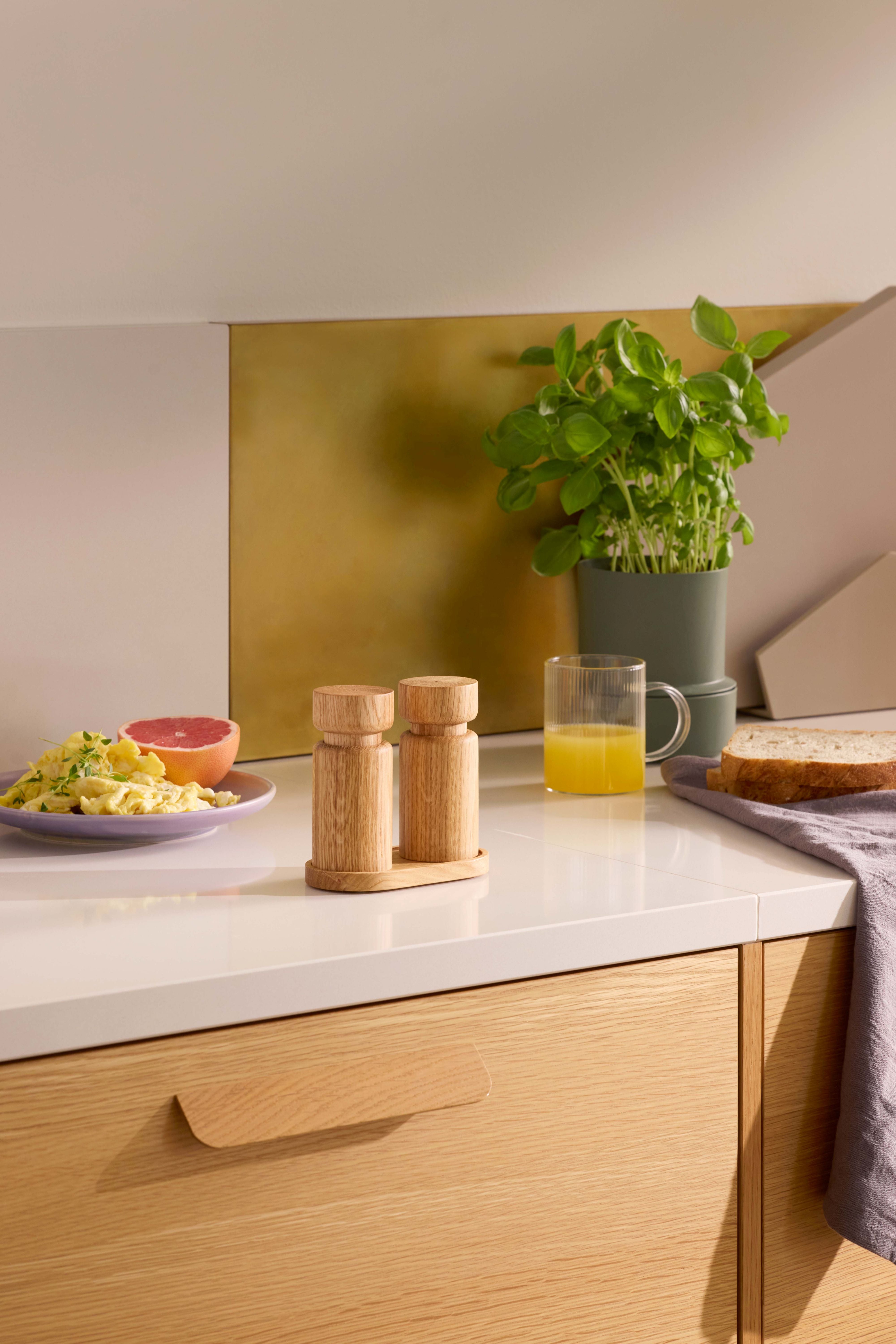 Helsinki mini set with tabletopper, oak 11 cm