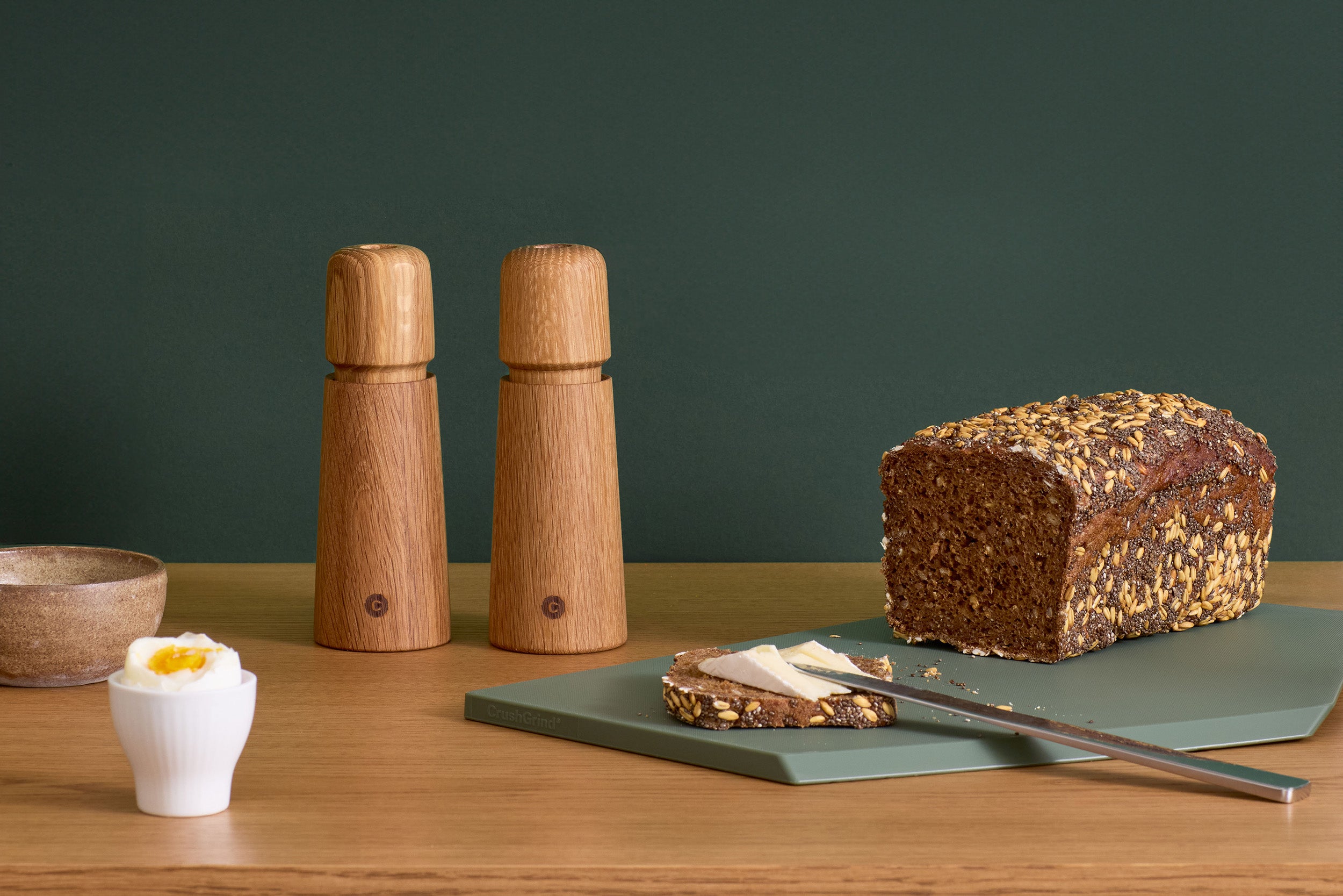 Stockholm set, oak 17cm
