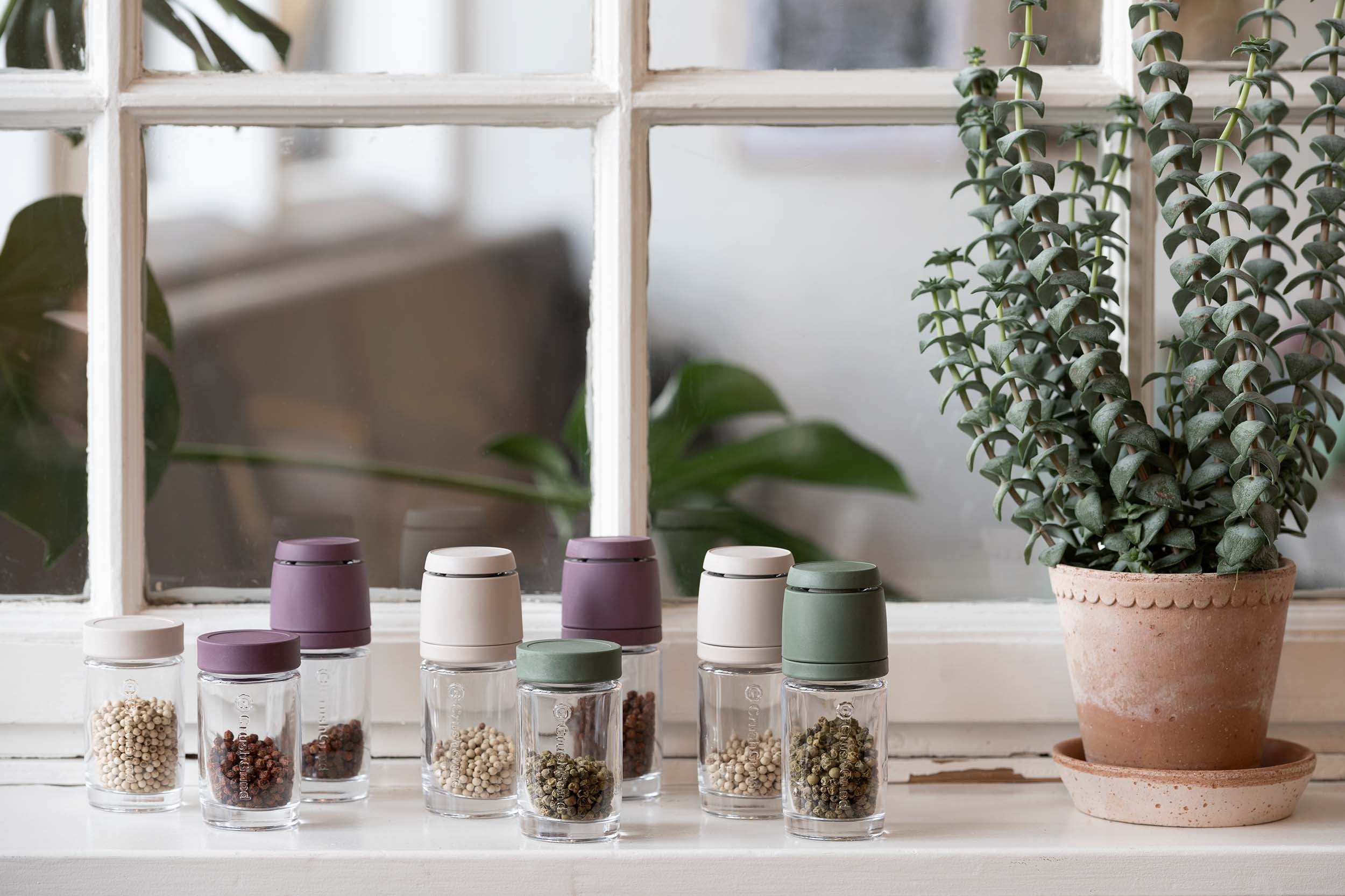 Vaasa spice jar set, green